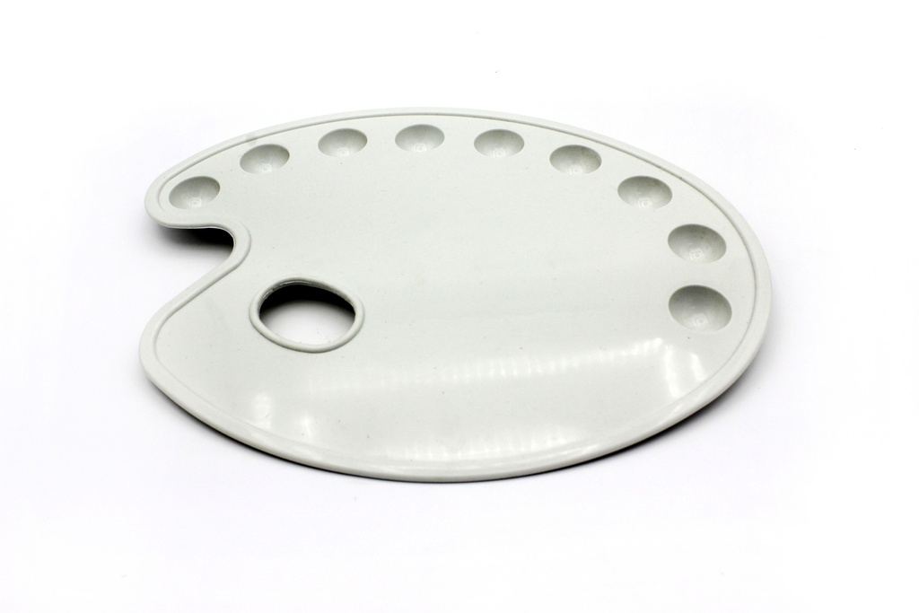 PALETA OLEO GRANDE BLANCA CON 9 HUECOS  CAJA X 200 UNDS  [SL-A118]