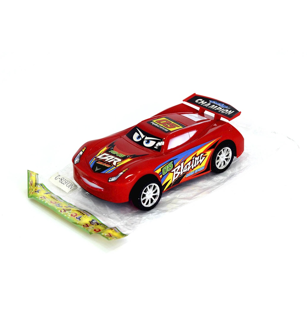 COCHE DE POLICÍA DE FRICCIÓN CON ALERON PEGADO AL AUTO [678-2]