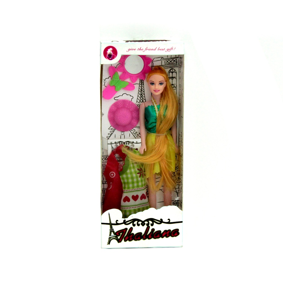 MUÑECA SOPLADA EN CAJA CON ACCESORIOS 4 ASST MEDIANA [600B..]