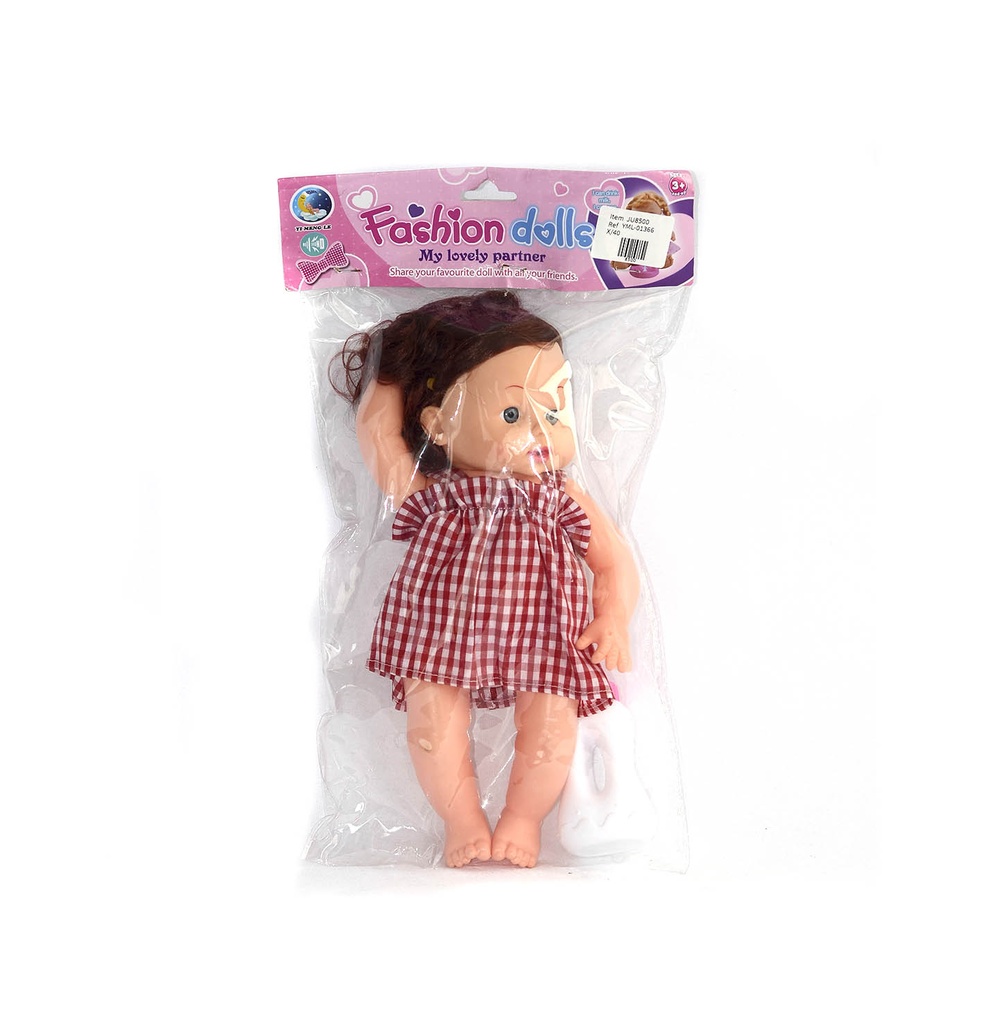 MUÑECA 12 PULGADAS 6 SONIDO CUERPO DE BOTELLA BEBIDA ORINA BEBÉ [YML-01366]
