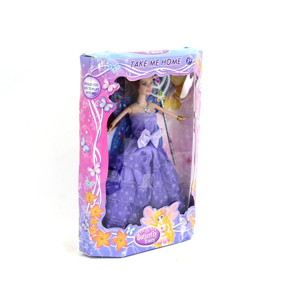 MUÑECA MARIPOSA BOBBI FLOR DE 11.5 PULGADAS [S03-1]