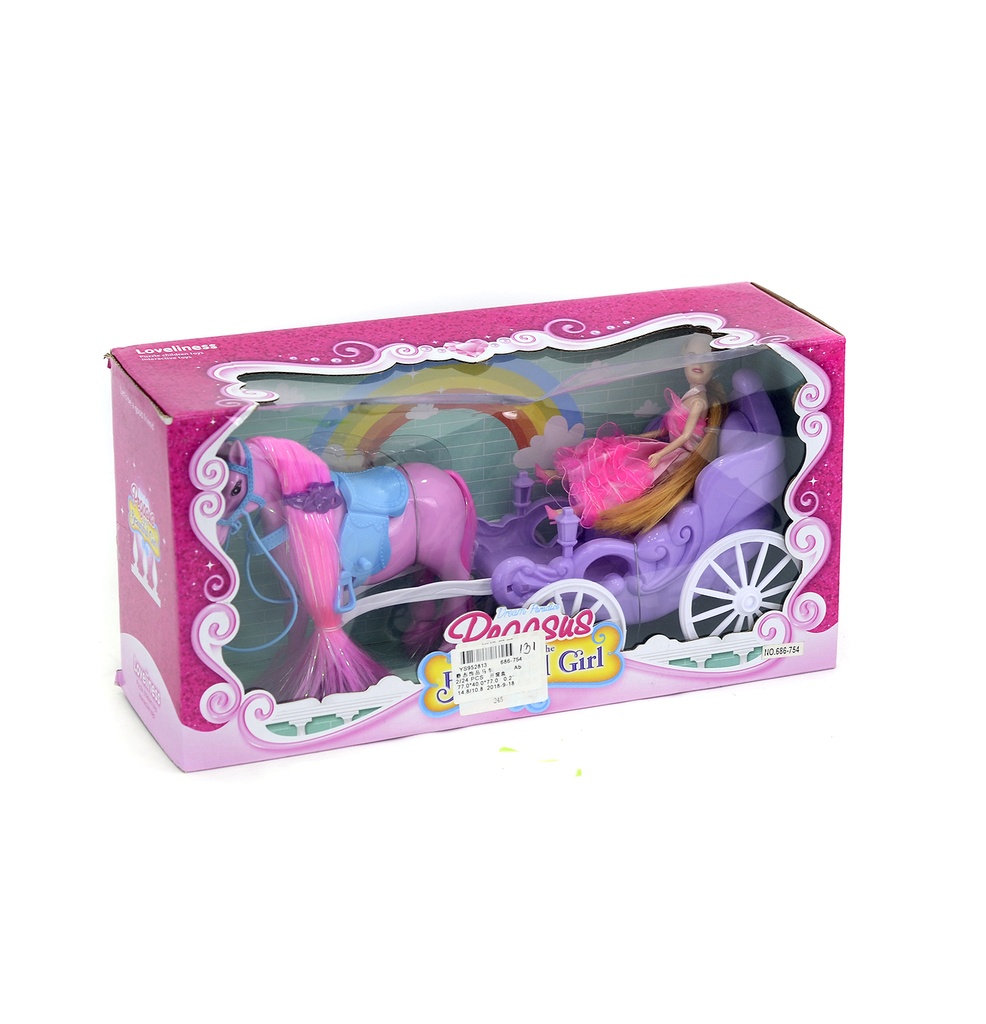 TRANSPORTE CARROSA CON CABALLO Y MEÑECA [686-754]