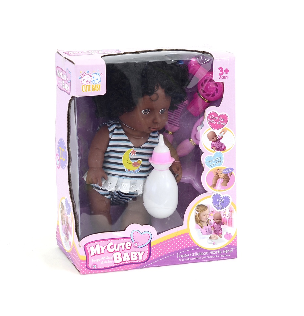 MUÑECA DE 12 PULGADAS CON BIBERON [18007-8B]