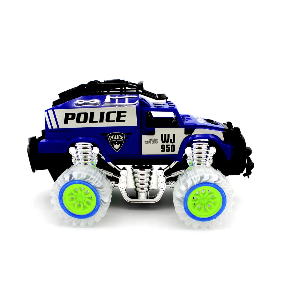 CAMIONETA POLICÍA CON LUCES Y MÚSICA CAJA X 24 UNDS [WJ950-160A2]