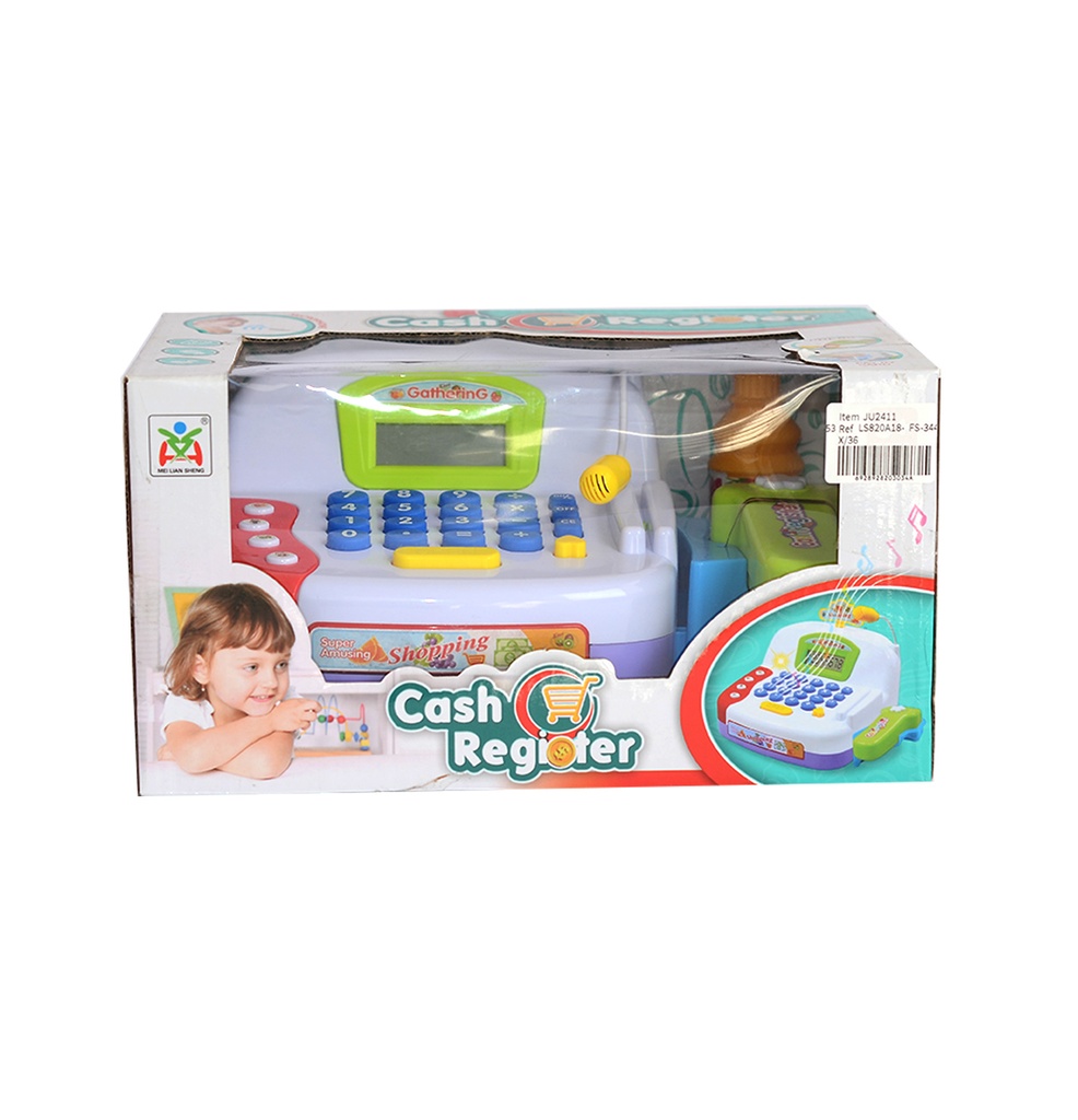 MAQUINA REGISTRADORA DE JUGUETE CAJA X 36 UNDS NIÑA [LS820A18-  FS-34453]