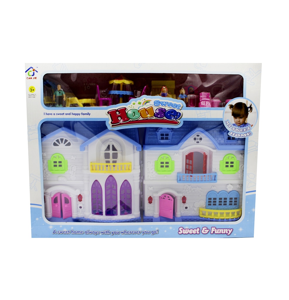 CASA DE MUÑECAS MEDIANO CON SET DE PLAYA CAJA X 24 UNDS [18132B]