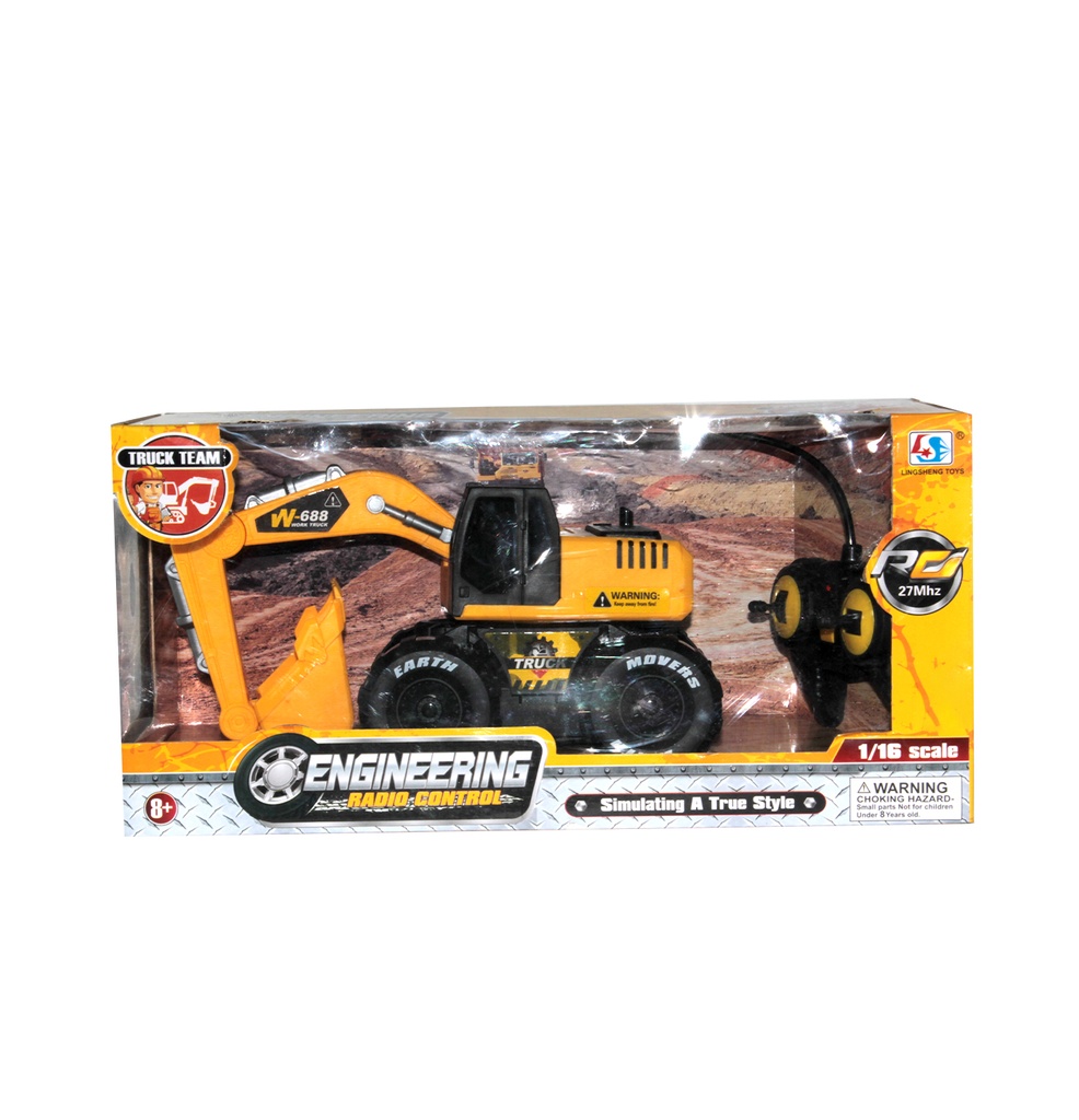 1:16 EXCAVADORA REMOTA CON CARGADOR CON CONTROL REMOTO [955-8]