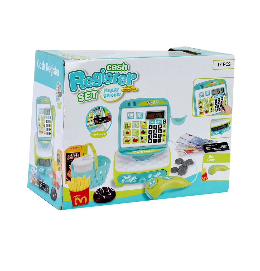 CAJA REGISTRADORA CON ACCESORIOS CON VASO DE PAPITAS FRITAS [35580A]