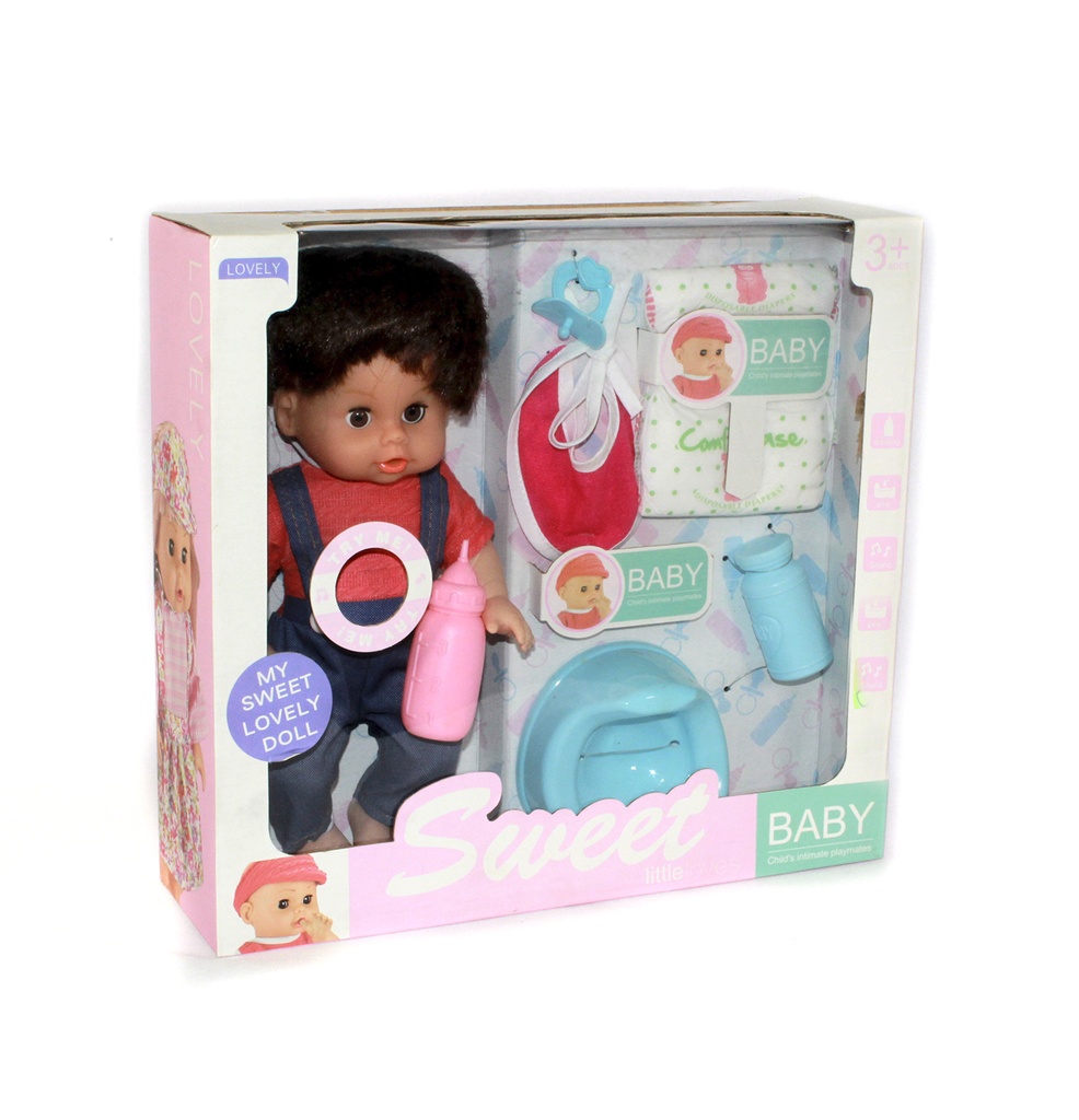 MUÑECO PELUDO CON VASENILLA  Y ACCESORIOS CAJA X 24 UND [MY8863-12]