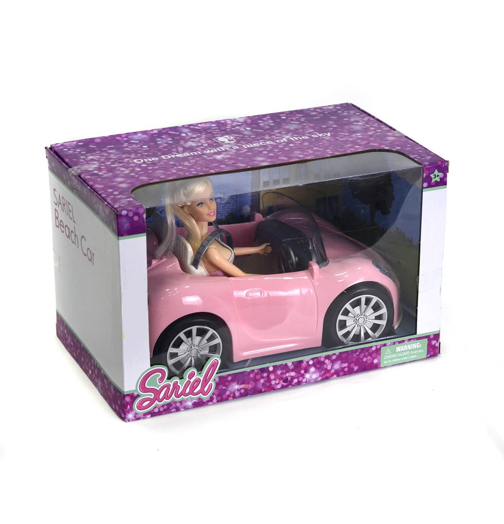 MUÑECA DE 11.5 PULGADAS CON JUEGO DE COCHE [8833]