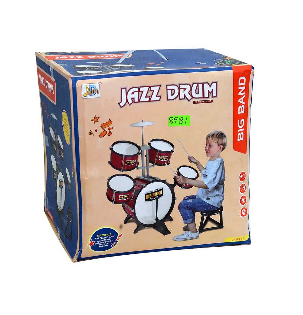TAMBOR DE JAZZ 6 PIEZAS CON BANCO [6612A-6]