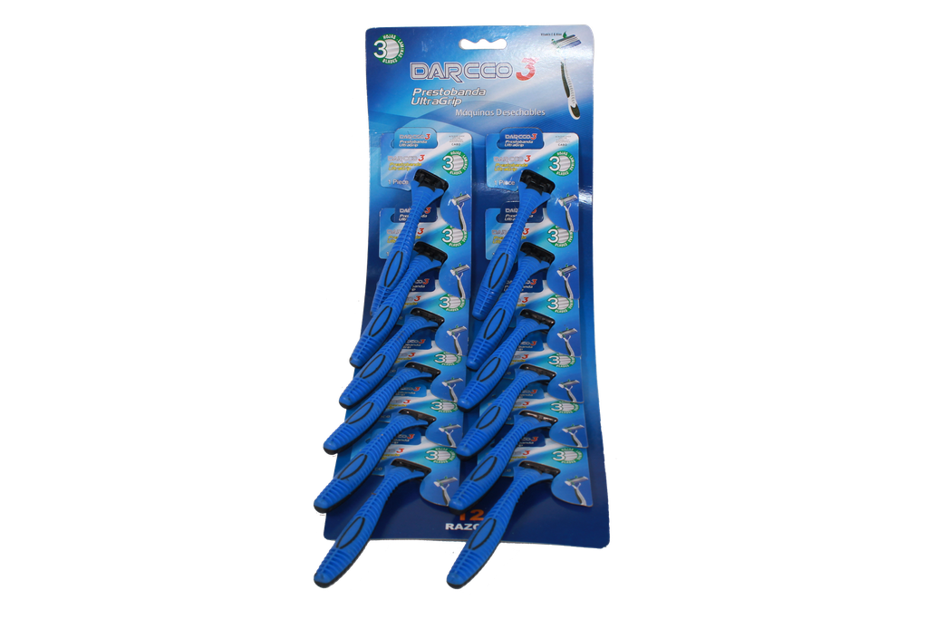 CUCHILLA DE AFEITAR 3 HOJAS DARCCO AZUL CAJA X 72 UNDS ( DISPLAY X 12UNDS) [PAC90332-1598]