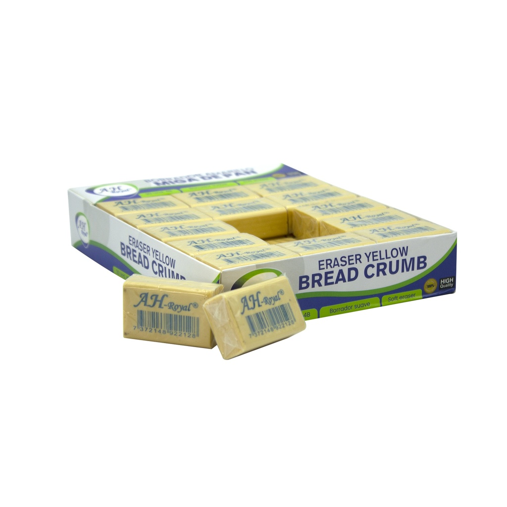 BORRADOR AH ROYAL MIGA DE PAN AMARILLO GRANDE (DISPLAY X30UND) CAJA X 40 DPS [PAC20145-1769]