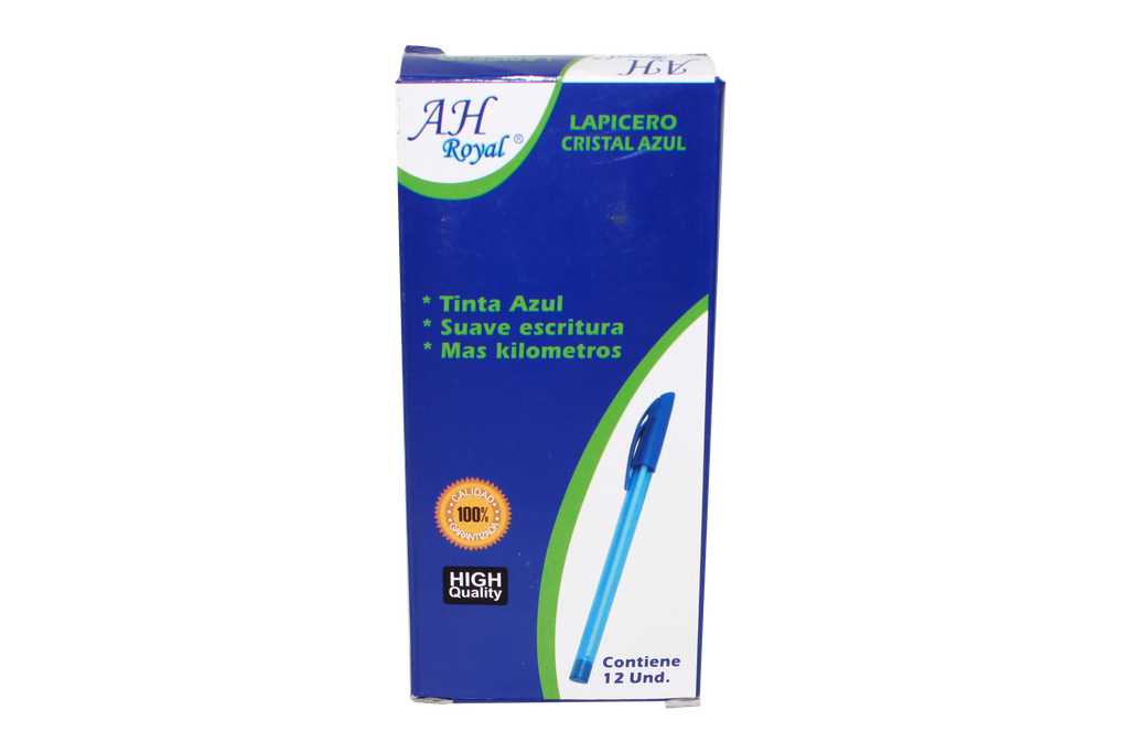 BOLIGRAFO AH ROYAL CRISTAL SEMI GEL AZUL (DISPLAY X12 UND) [PAC70196-4016]