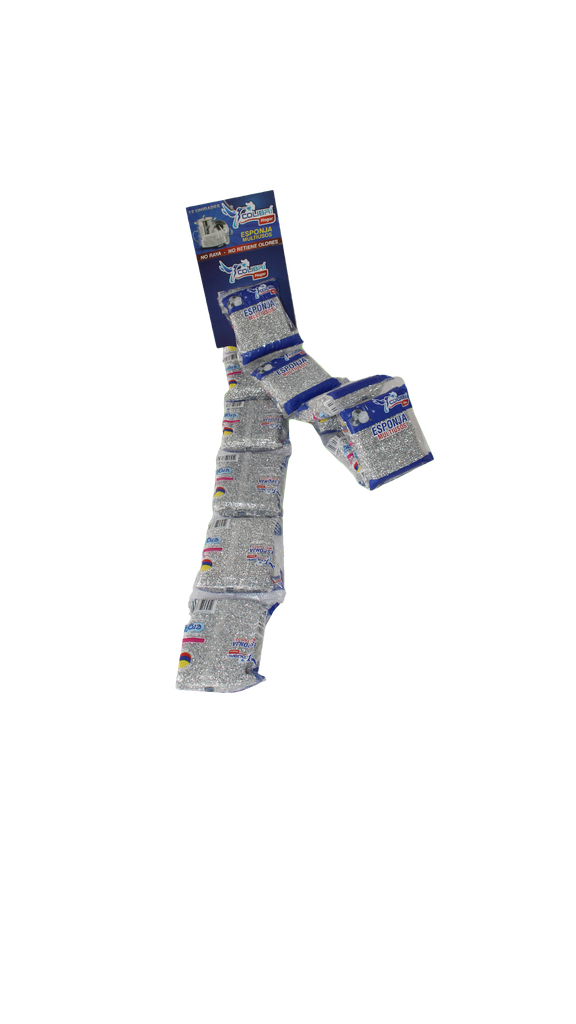 ESPONJA MULTIUSOS COLIBRI PLATEADA X 12