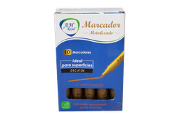 [PA1159] MARCADOR GRUESO AH ROYAL METALICO DORADO 420 CAJA X 120 DPS (DISPLAY X10UNDS)  [PAC90022-1159]