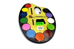 [AR1759] PALETA ARTISTICA O ACUARELA  X 12 COLORES GRANDE -CAJA X 96 UND-[PAC2391]
