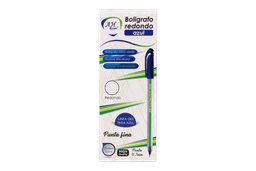 [PA2052] BOLIGRAFO AH ROYAL SEMI GEL 0.7 REDONDO AZUL (DISPLEY X12 UND) CAJA X 144 DPS