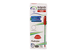[PA2054] BOLIGRAFO AH ROYAL SEMI GEL 0.7 REDONDO ROJO (DISPLEY X12 UND) CAJA X 144 DPS