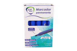 [PA2567] MARCADOR AH ROYAL PERMANENTE BISELADO AZUL (DISPLAY X10UNDS) [PAC70575-4026 /2567]