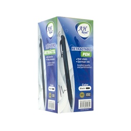 [PA3359] BOLIGRAFO AH ROYAL RETRACTIL  CRISTAL NEGRO (DISPLAY X 50) CAJA X 40 DPS [PAC60054-3359]