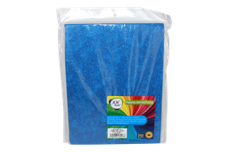 [FO4109] FOAMY CARTA AH ROYAL ESCARCHADO AZUL  (PAQUETE X10UNDS) [AH11100215/PAC40288-4109]