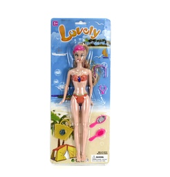 [JU8154] MUÑECA 3ASST CON VESTIDO DE BAÑO [LY-2312]