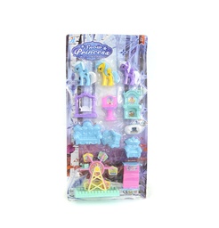 [JU8263] JUEGO DE CASA CON 3 CABALLOS PONY Y RUEDA DE DIVERSIONES [9438]