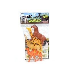 [JU4844] ANIMALES SALVAJES CAUCHO X 4 CAJA X120 [Q802-2]