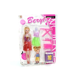 [JU4597] SET DE MUÑECA CON HIJA Y ACCESORIOS PC X 72 BLISTER [L5709F]