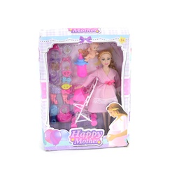 [JU8488] MUÑECA EMBARAZADA SÓLIDA DE 11.5 PULGADAS CON BEBE [ZR506]