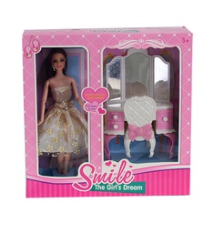 [JU7902] JUEGO DE MUÑECAS DE 11.5 PULGADAS CON TOCADOR [LY510-D]