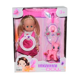 [JU8342] MUÑECA DE MÚSICA CON FIGURA DE MARIPOSA Y CABALLO PONY [LB188]