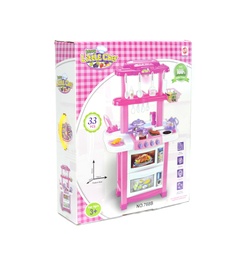 [JU8298] JUEGO DE COCINA CON FUNCIÓN DE AGUA / LUZ CON PLATO [768B]